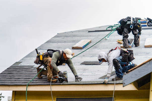 Professional Flat Roof Repair technician working in New Town, ND